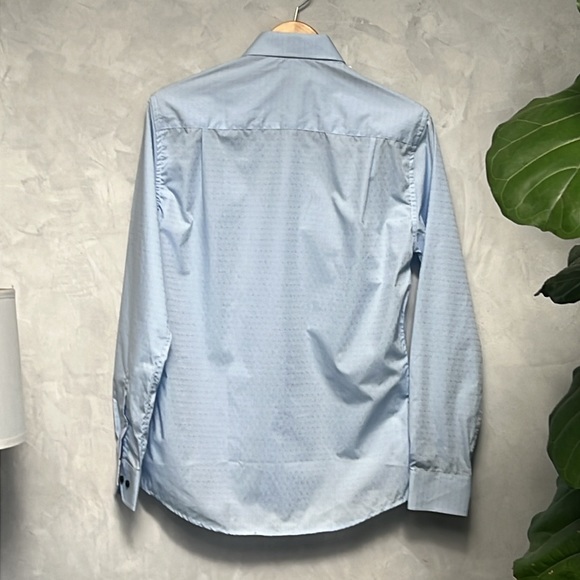 NWT Duchamp London Textured Dot Dress Shirt, Size M - Picture 7 of 8